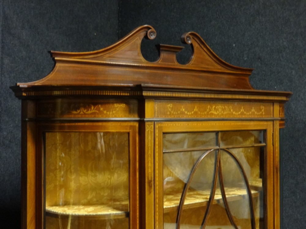 Outstanding Mahogany Inlaid Display Cabinet View VIII