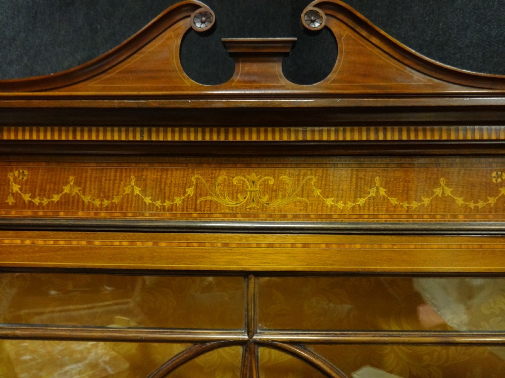 Outstanding Mahogany Inlaid Display Cabinet View X