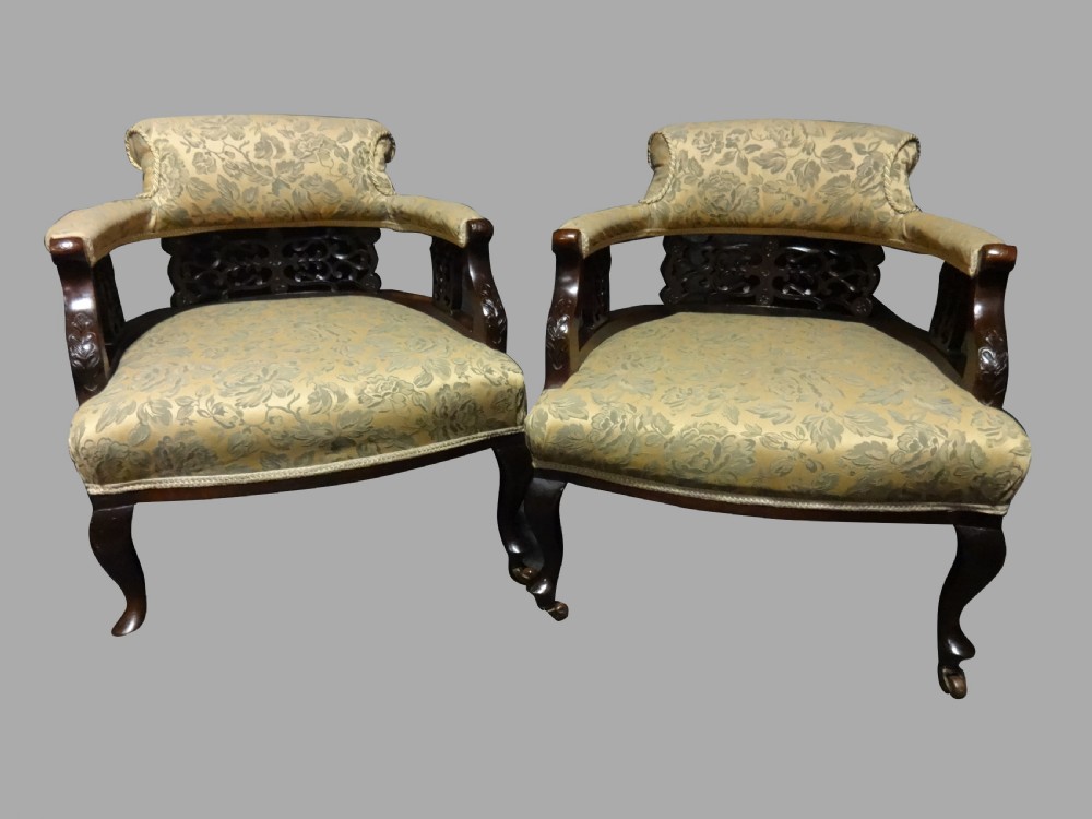 Pair Mahogany Tub Chairs