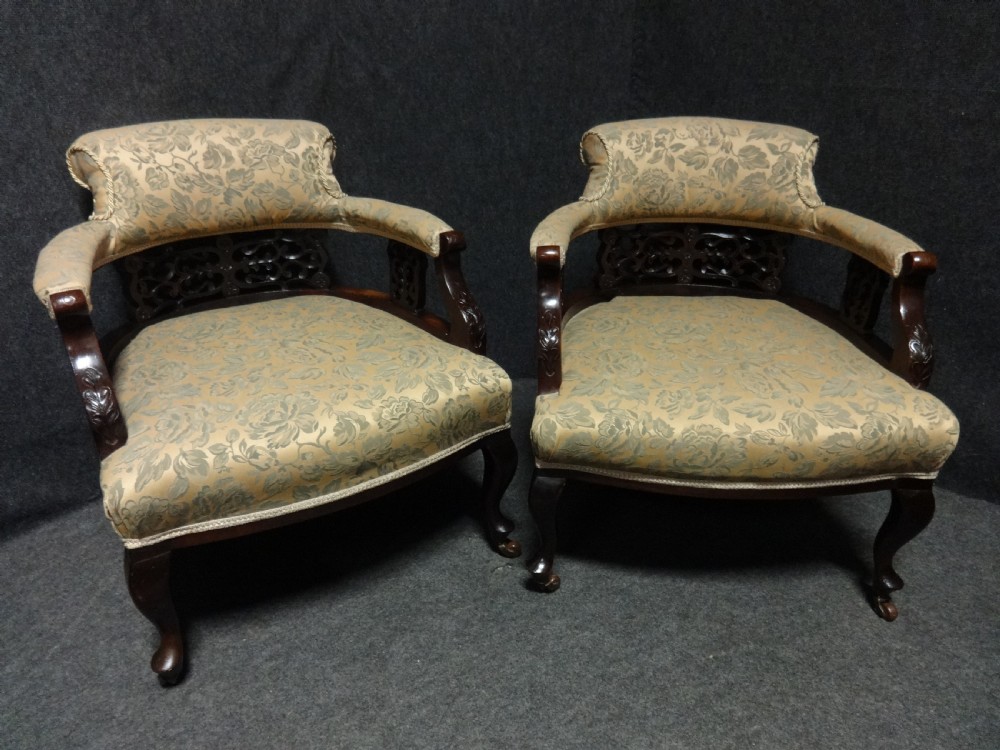 Pair Mahogany Tub Chairs View II