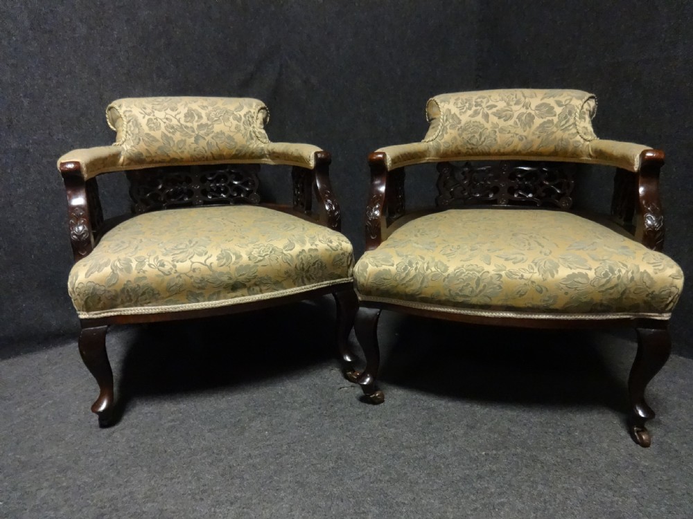 Pair Mahogany Tub Chairs View III