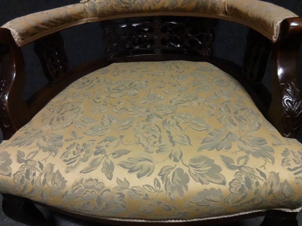 Pair Mahogany Tub Chairs View XI