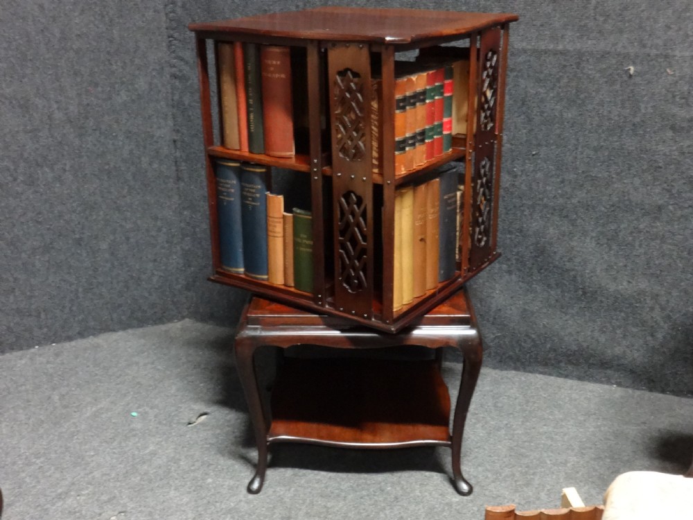 Very Good Mahogany Revolving Bookcase View II