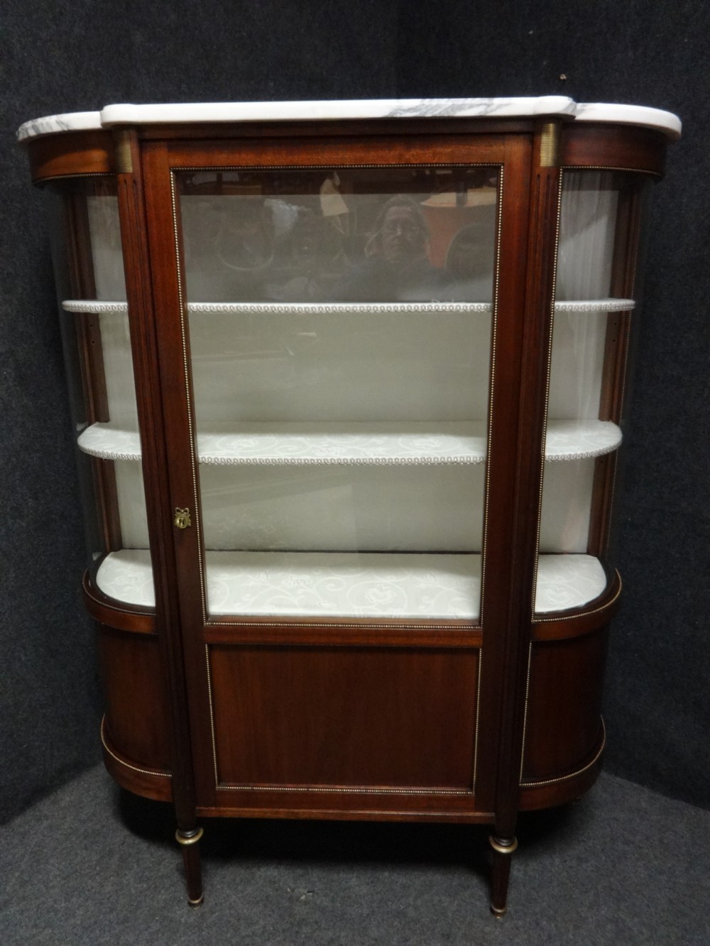 Very Elegant Brass Mounted Mahogany Display Cabinet View II