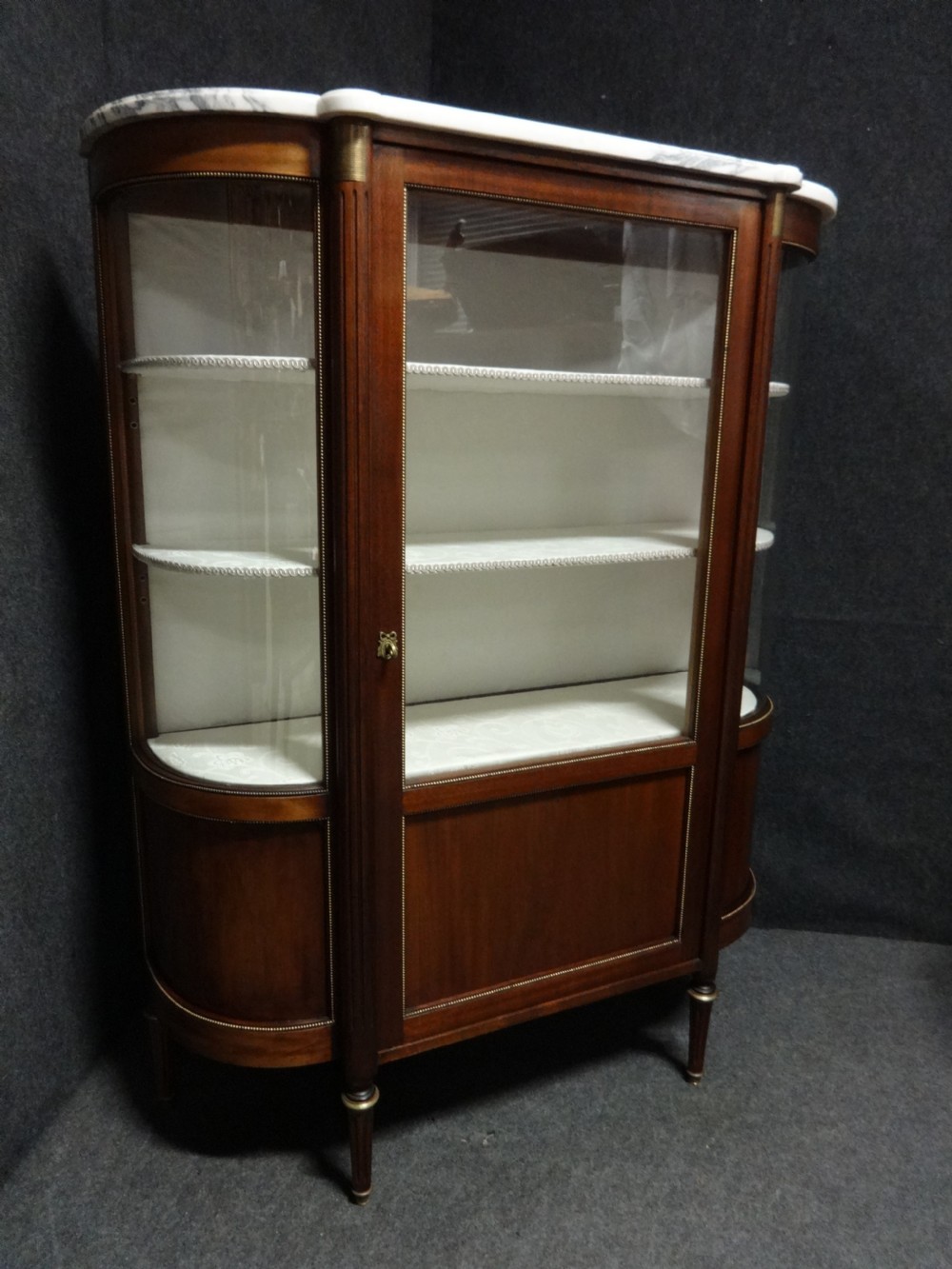 Very Elegant Brass Mounted Mahogany Display Cabinet View III