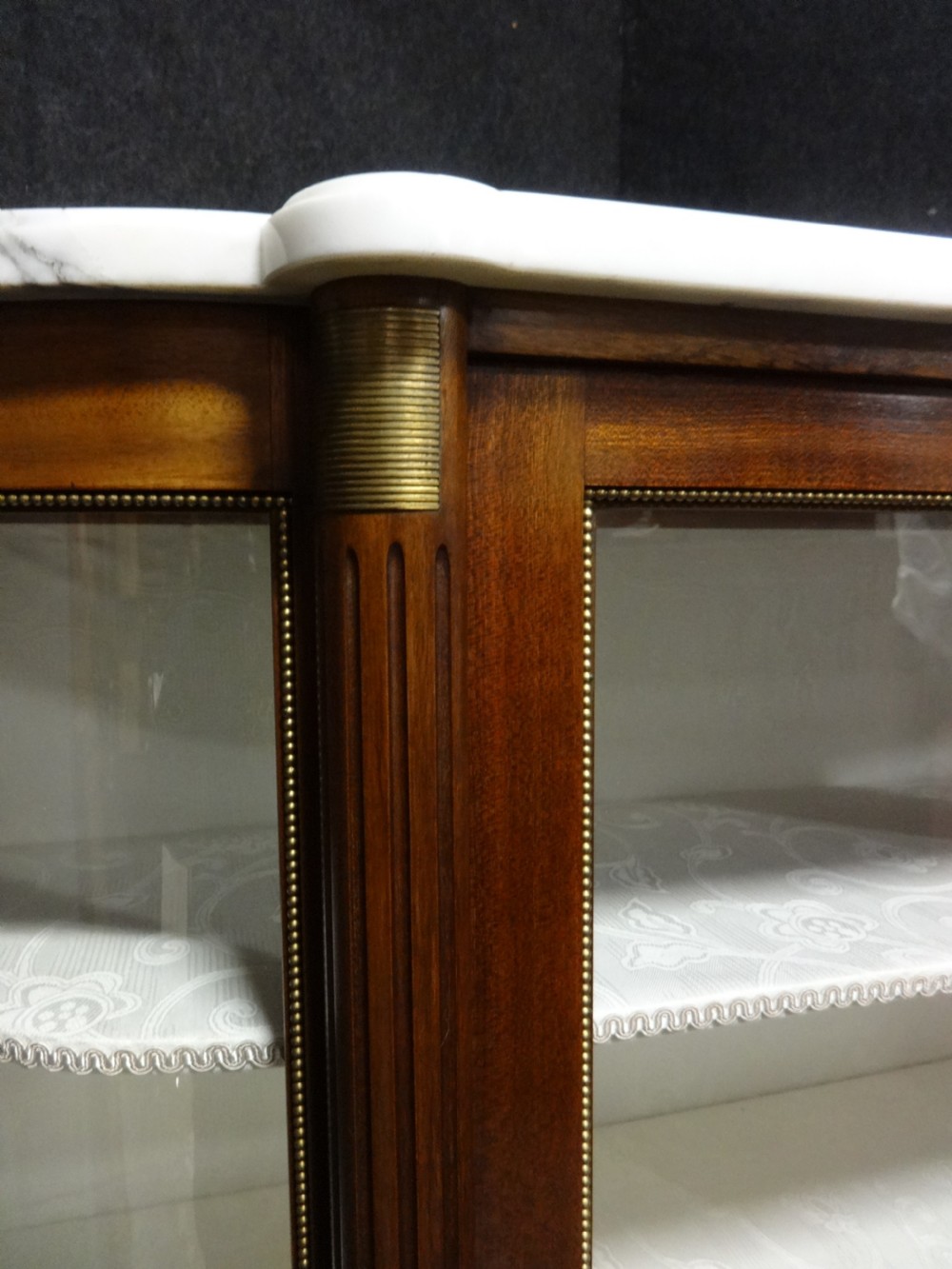 Very Elegant Brass Mounted Mahogany Display Cabinet View IV