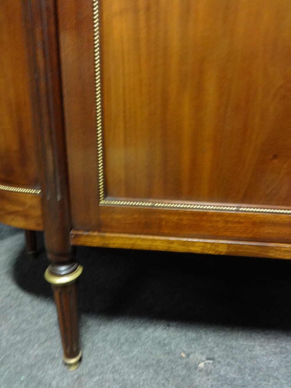 Very Elegant Brass Mounted Mahogany Display Cabinet View VI