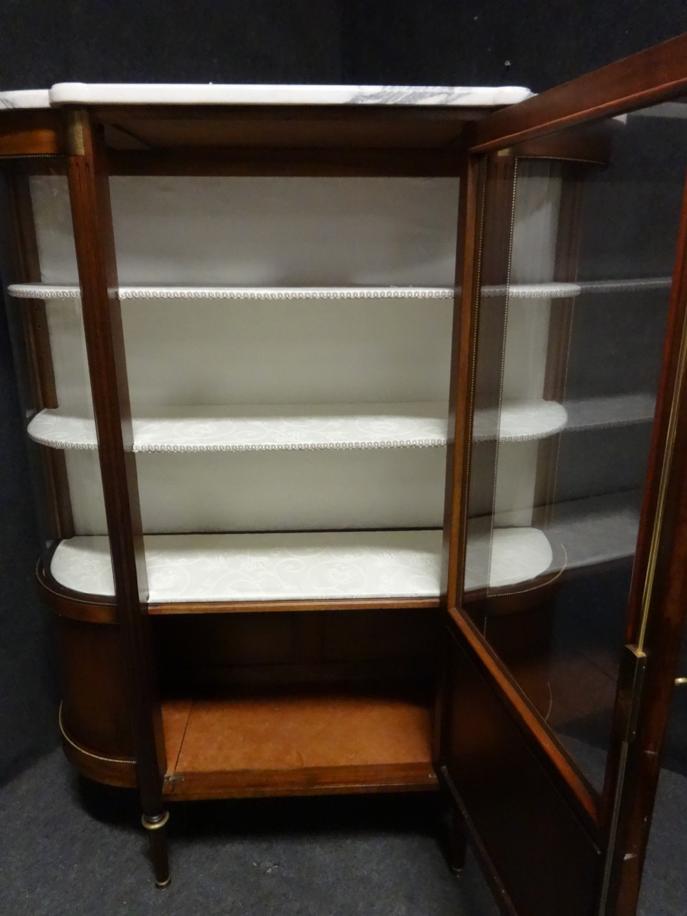Very Elegant Brass Mounted Mahogany Display Cabinet View VII