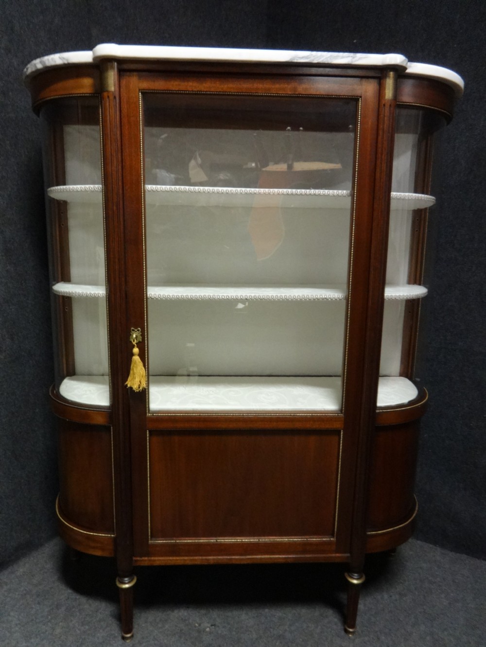 Very Elegant Brass Mounted Mahogany Display Cabinet View X