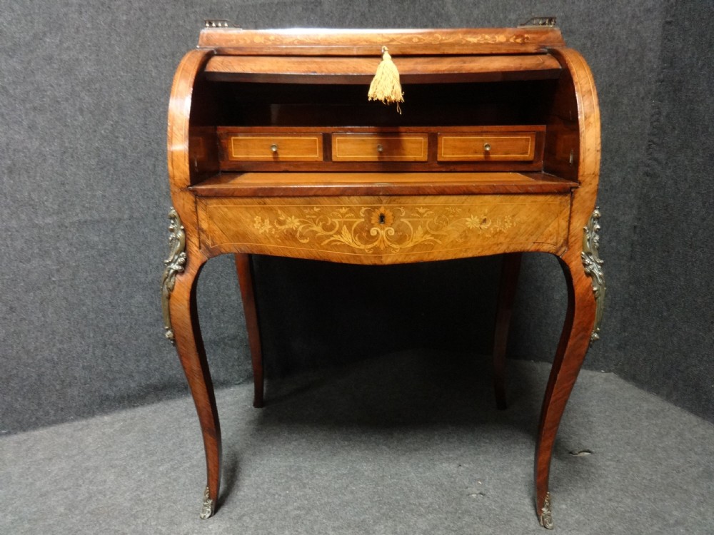 Very Good Marquetry and Rosewood Bureau De Dame View VII