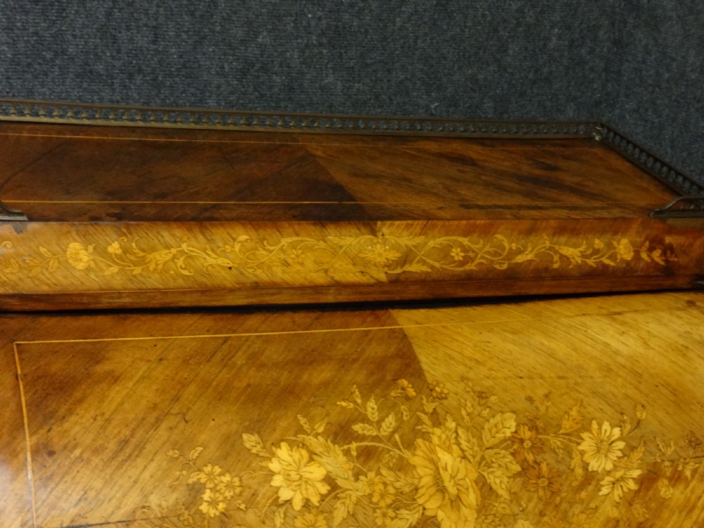 Very Good Marquetry and Rosewood Bureau De Dame View XIX