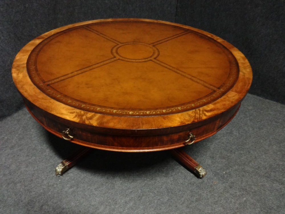 Good Mahogany Drum Table Coffee Table View II