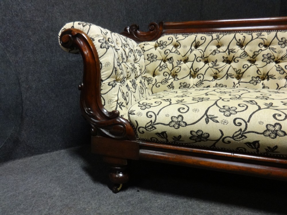 Very Good Victorian Mahogany Sofa View IX