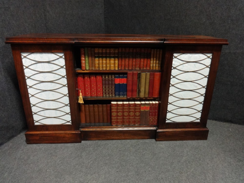  Good Regency Breakfront Rosewood Bookcase Sideboard View II