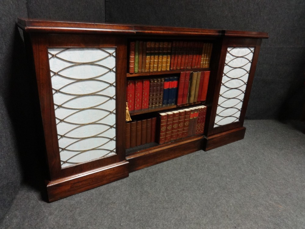  Good Regency Breakfront Rosewood Bookcase Sideboard View III