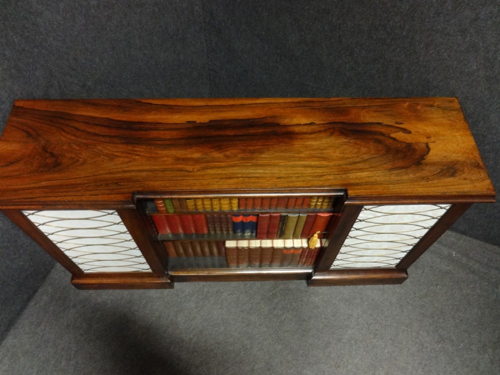  Good Regency Breakfront Rosewood Bookcase Sideboard View VIII
