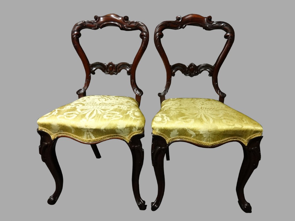 Lovely Pair Rosewood Hall Chairs