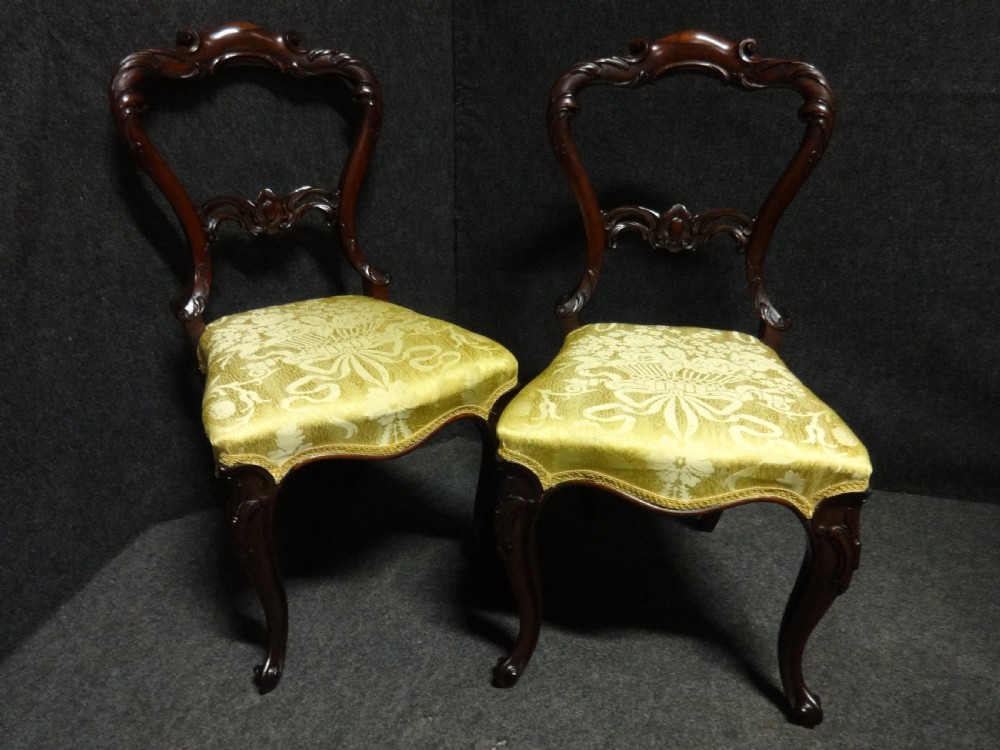 Lovely Pair Rosewood Hall Chairs View II
