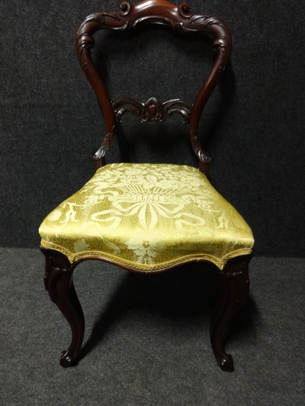 Lovely Pair Rosewood Hall Chairs View III