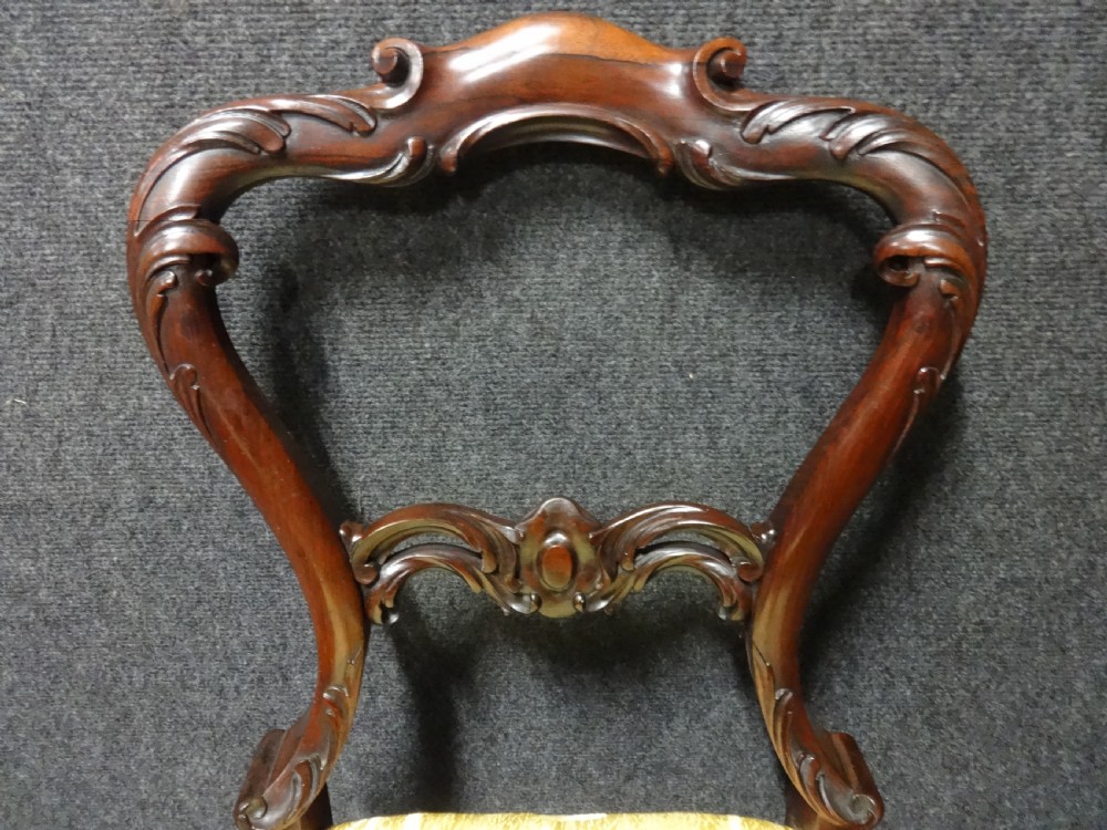 Lovely Pair Rosewood Hall Chairs View V