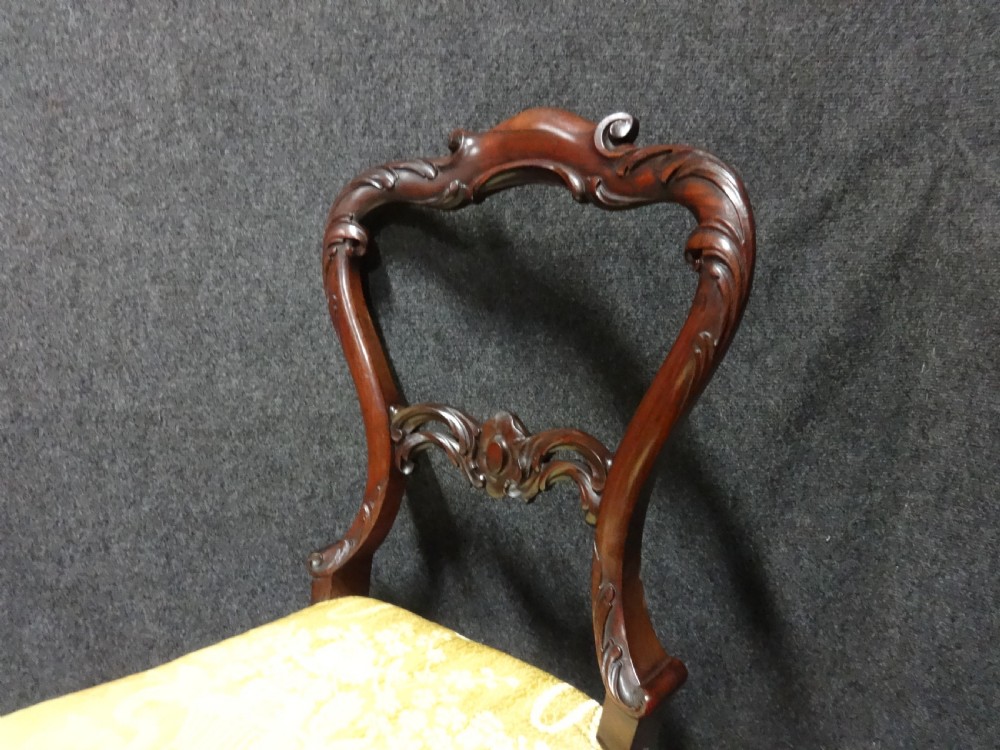 Lovely Pair Rosewood Hall Chairs View VIII