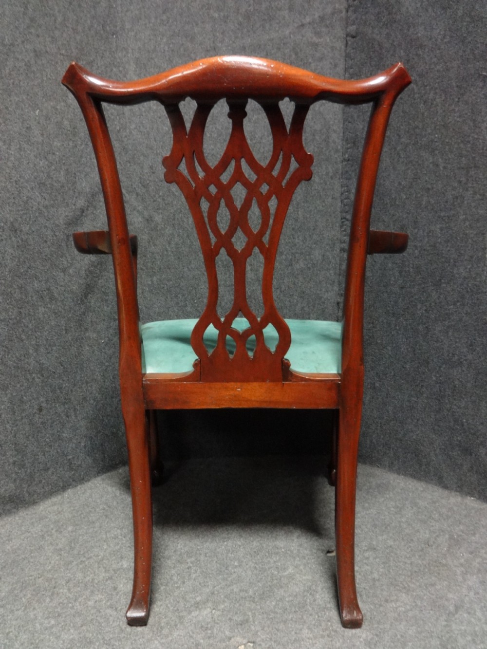 Good Pair Mahogany Chippendale Carver Chairs View VIII