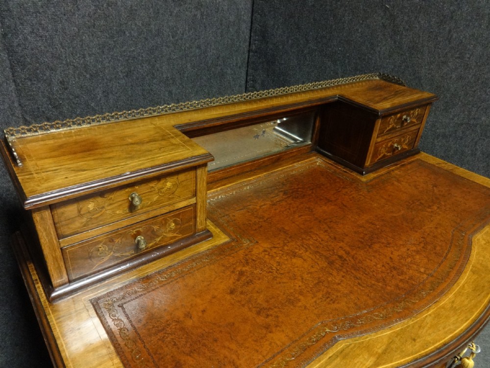 Pretty Rosewood Inlaid Ladies Writing Desk View VI