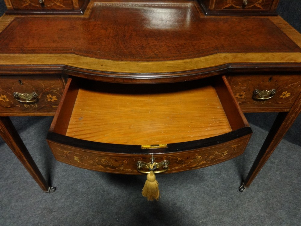 Pretty Rosewood Inlaid Ladies Writing Desk View VII