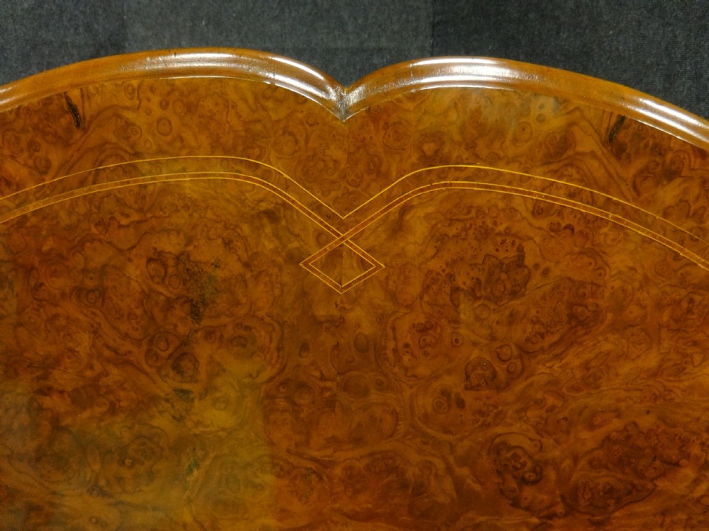 Fabulous Victorian Petal Shaped Burr Walnut Dining Table View III
