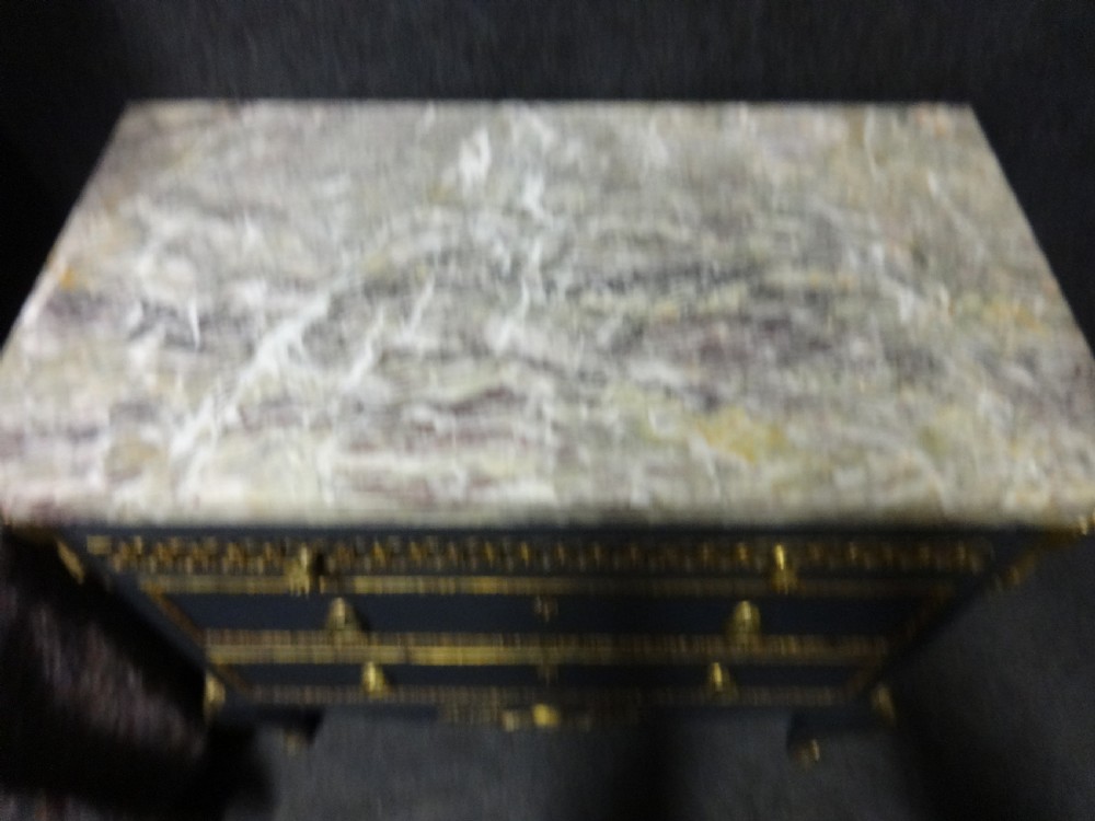 Very Good Pair of French Ormolu Commode Chest of Drawers View XIII