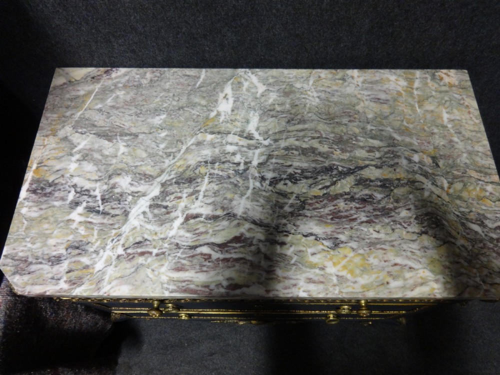 Very Good Pair of French Ormolu Commode Chest of Drawers View XIV