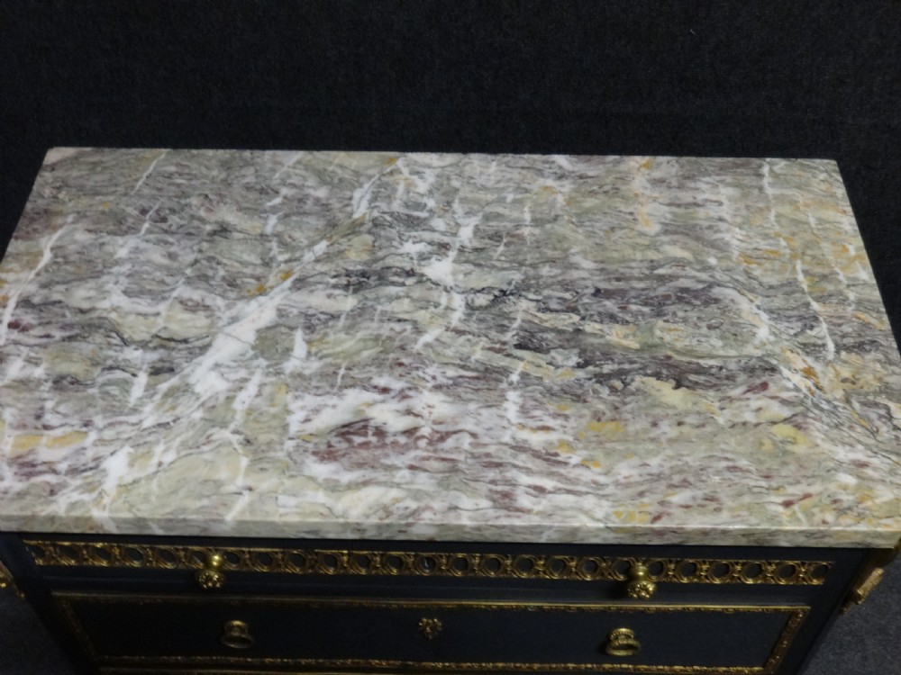 Very Good Pair of French Ormolu Commode Chest of Drawers View XV
