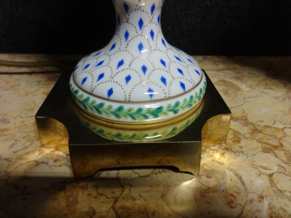 Pair French Hand Painted Table Lamps View V