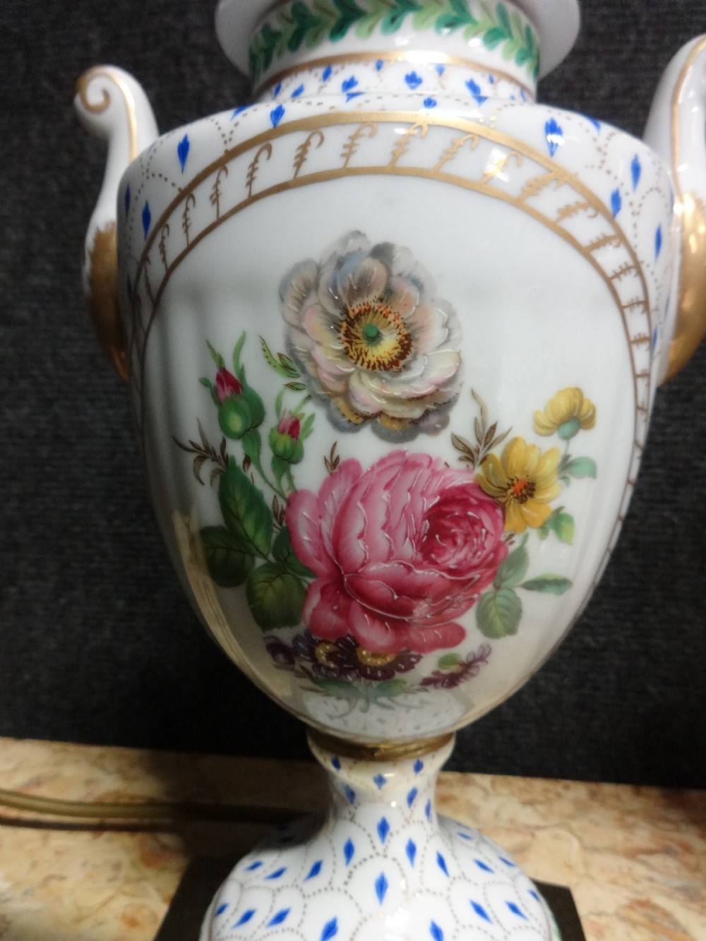 Pair French Hand Painted Table Lamps View VI