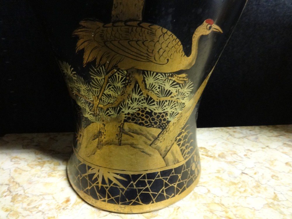 Good Pair Chinoiserie Laquered Table Lamps View III