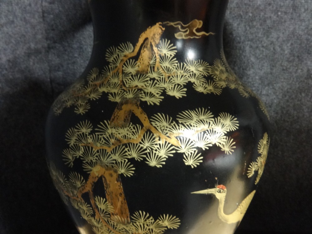 Good Pair Chinoiserie Laquered Table Lamps View V
