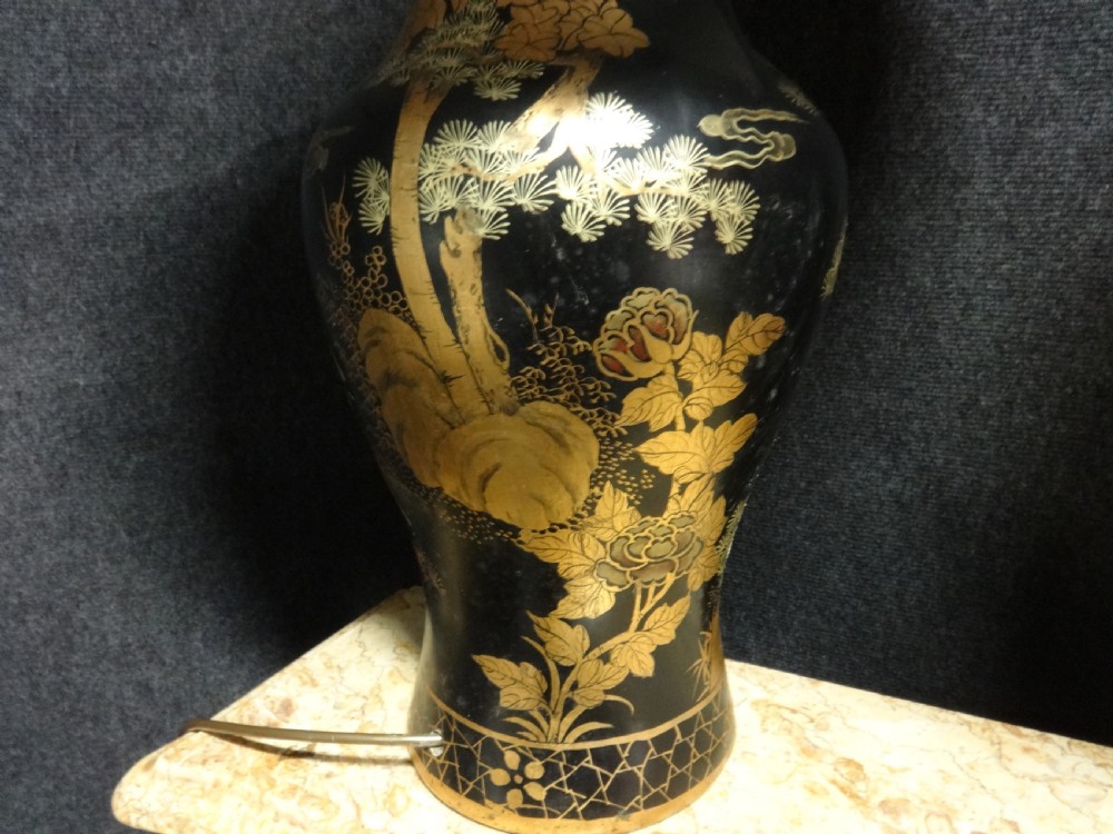 Good Pair Chinoiserie Laquered Table Lamps View VI