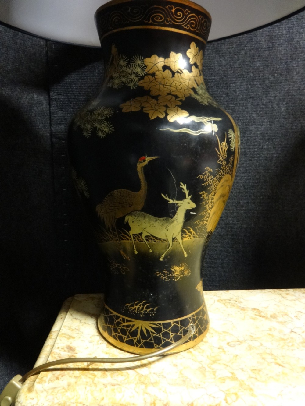 Good Pair Chinoiserie Laquered Table Lamps View VII