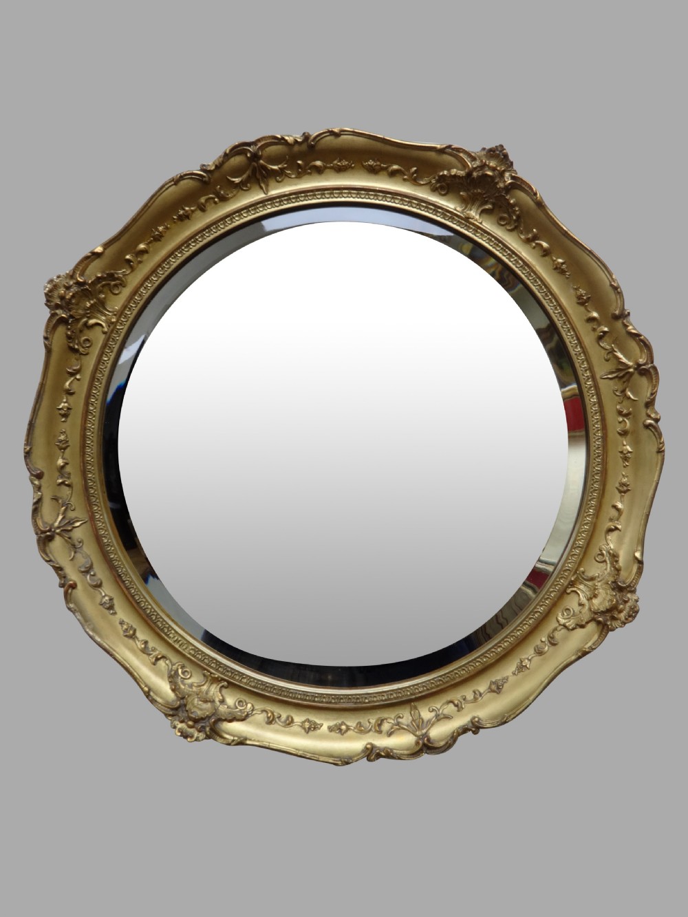 Victorian Round Gilt Mirror