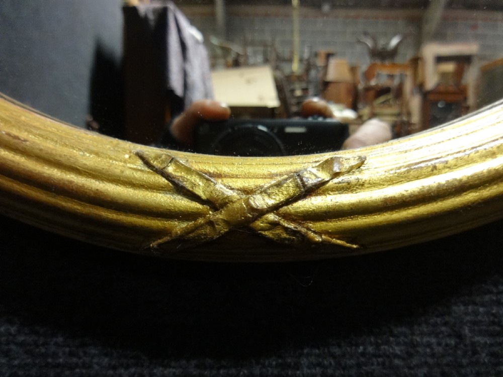 Good Victorian Oval Gilt Mirror View V