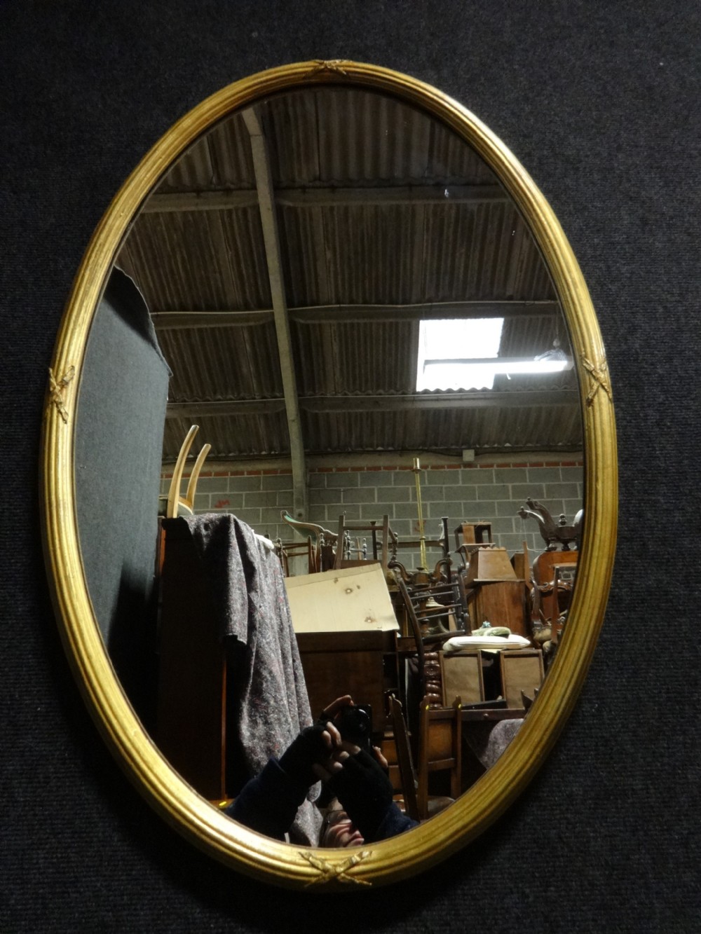 Good Victorian Oval Gilt Mirror View VI