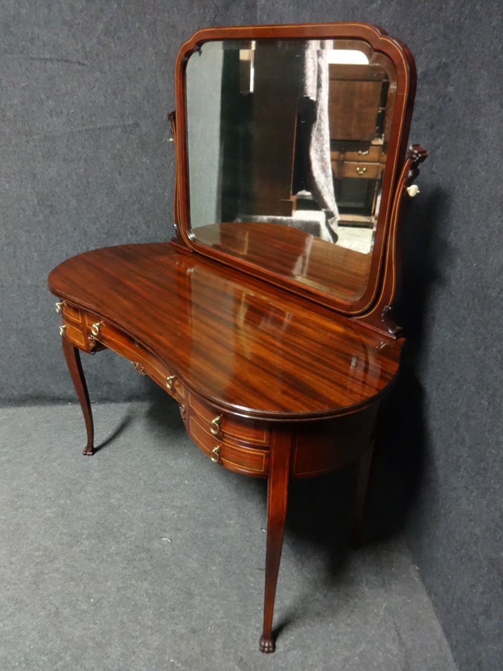 Lovely French Inlaid Dressing Table View X