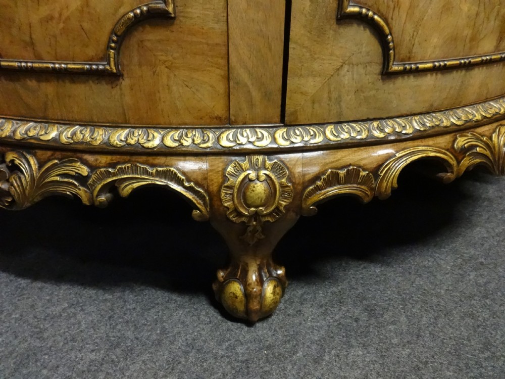 Excellent Burr Walnut Demi Loon Side Cabinet View VII