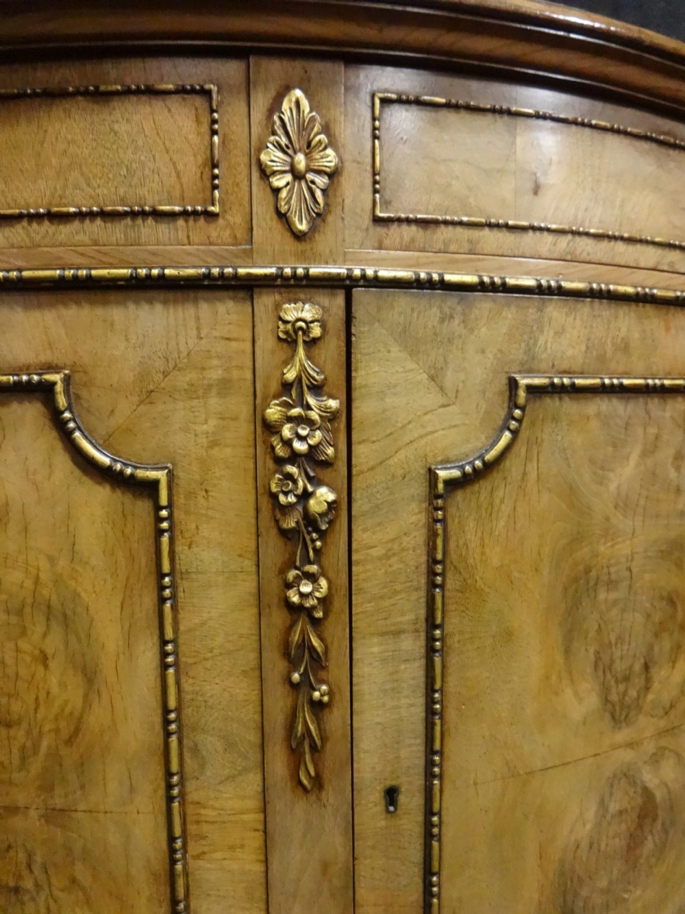Excellent Burr Walnut Demi Loon Side Cabinet View VIII