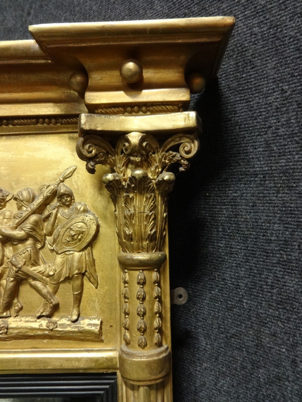 Very Good Regency Triptych Overmantle mirror View IV