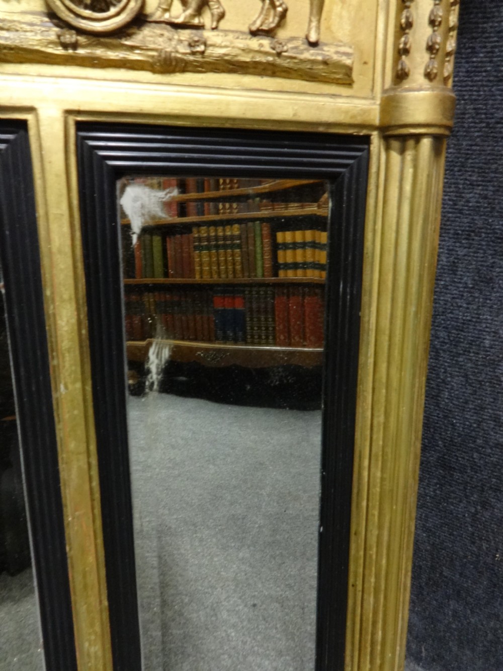 Very Good Regency Triptych Overmantle mirror View VIII