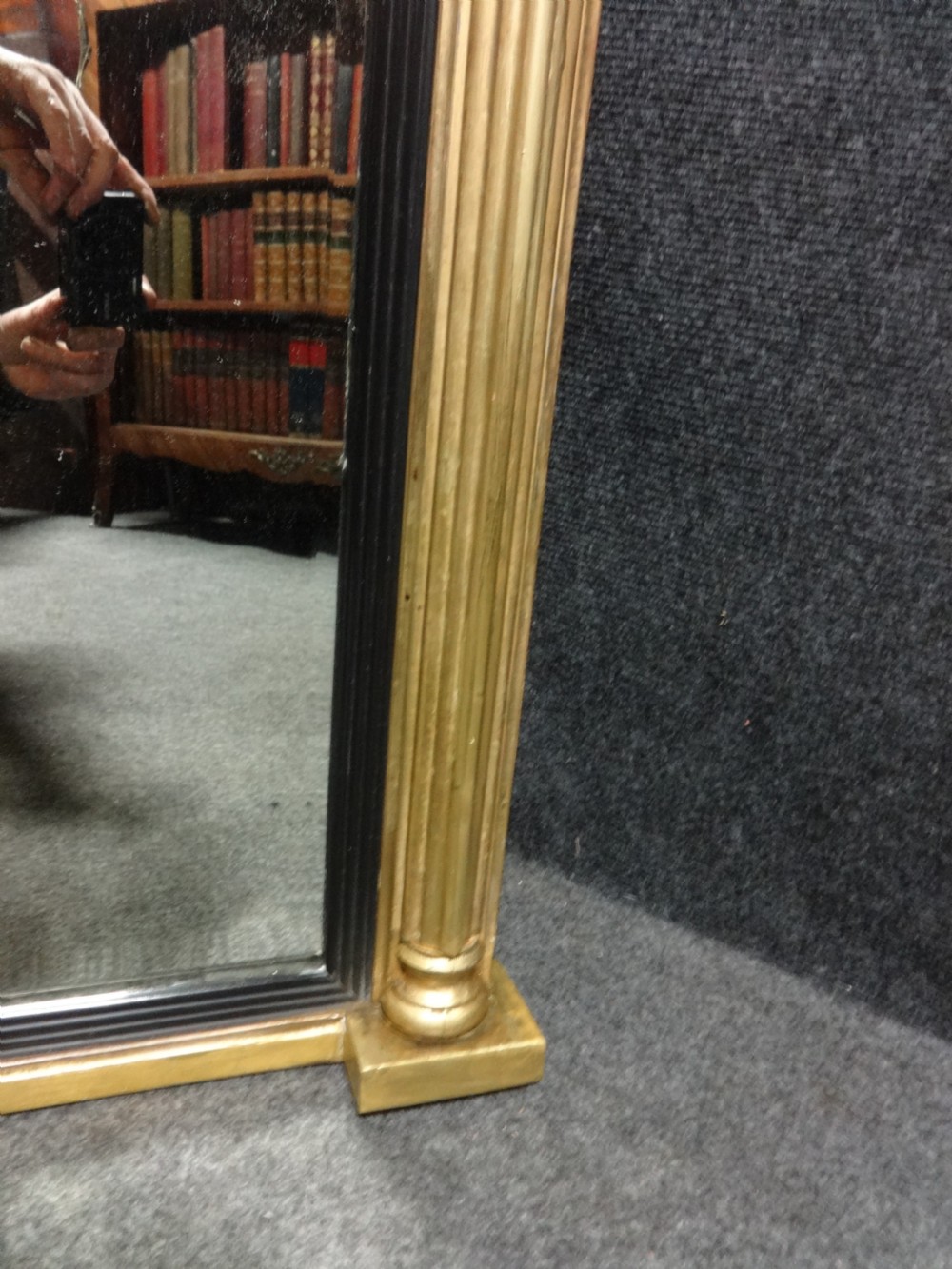 Very Good Regency Triptych Overmantle mirror View IX