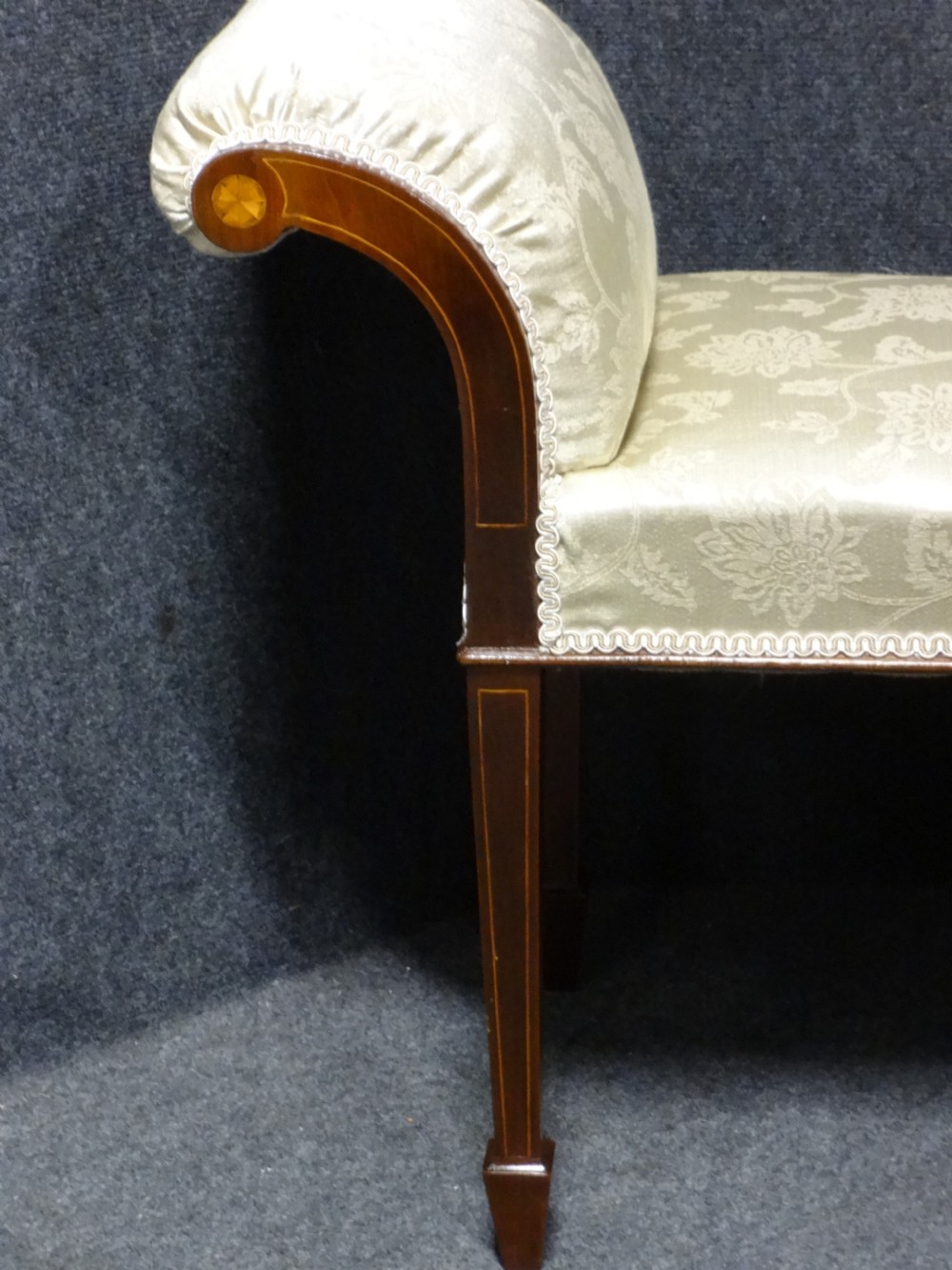 A Very Pretty Mahogany Inlaid Window Seat View III
