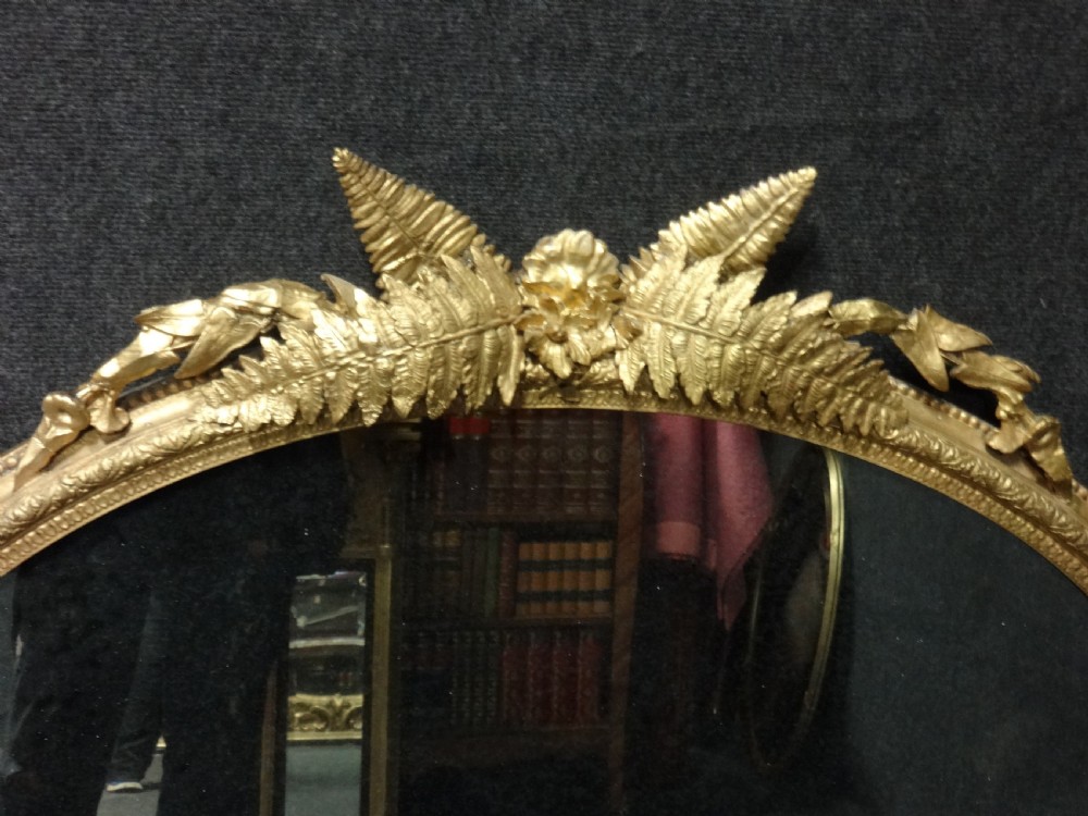 Beautiful High Victorian English Gilt Overmantle Mirror View III