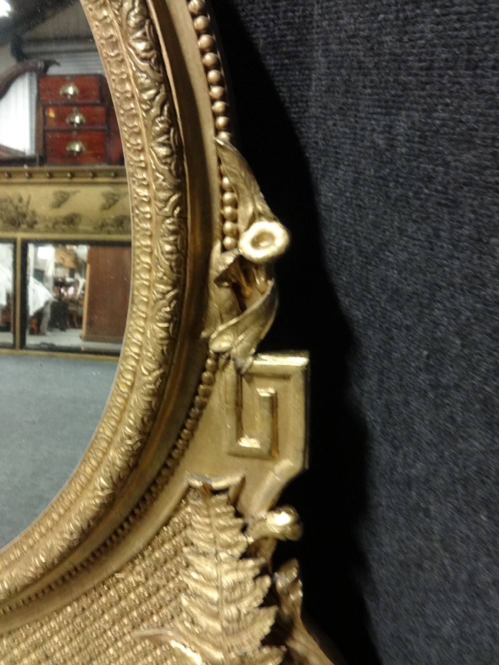 Beautiful High Victorian English Gilt Overmantle Mirror View VIII